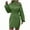 Green, variant on Sweater Dresses for Women Casual Turtleneck Cold Shoulder Long Sleeve Cable Knit Dress 2025 Fall Winter Mini Dress Black M