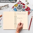 thumbnail image 5 of Cute Hearts Ring Binder Notebook Journey Note Diary College Ruled Spiral Notebook Study Loose Leaf Paper A5 60 Pages, 5 of 8