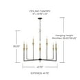 thumbnail image 3 of Capital Lighting 451991AB Avant 9 Light 42" Wide Taper Candle Style Chandelier - Black, 3 of 7