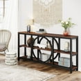thumbnail image 5 of Tribesigns Extra Long Console Table, 70.9 inch Narrow Sofa Tables with 3 Tier Wood Storage Shelves, 5 of 5