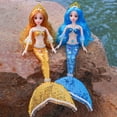 thumbnail image 2 of Nuevo 42cm BJD Princess Doll 3D Eyes Mermaid Doll Set Articulado Extraíble Moda 1/3 Dressable Girl Toy El mejor regalo de cumpleaños (Rosa) Sincero Hogar, 2 of 4