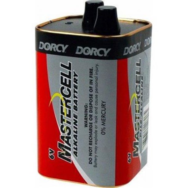 Dorcy International 022626 6V Alcalin Ressort Haut Batterie&44; Argent & Rouge