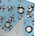 thumbnail image 4 of Ambesonne Soccer Grommet Curtain, Panda Kicking Ball, 50" x 72", Pale Blue Black White, 4 of 6