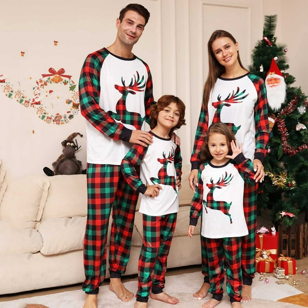 zanvin Christmas Pajamas for Family 2023 Couples Matching Pajamas Print  Long Sleeve Pjs Set Loungewear Sleepwear, Sizes Kids 