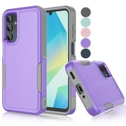 For Samsung Galaxy A16 5G Case, Shockproof Heavy Duty Rugged Phone Case for Samsung Galaxy A16 5G, Tekcoo Military Grade Protection Dual Layer Sturdy Durable Cover Cute Bumper - Purple