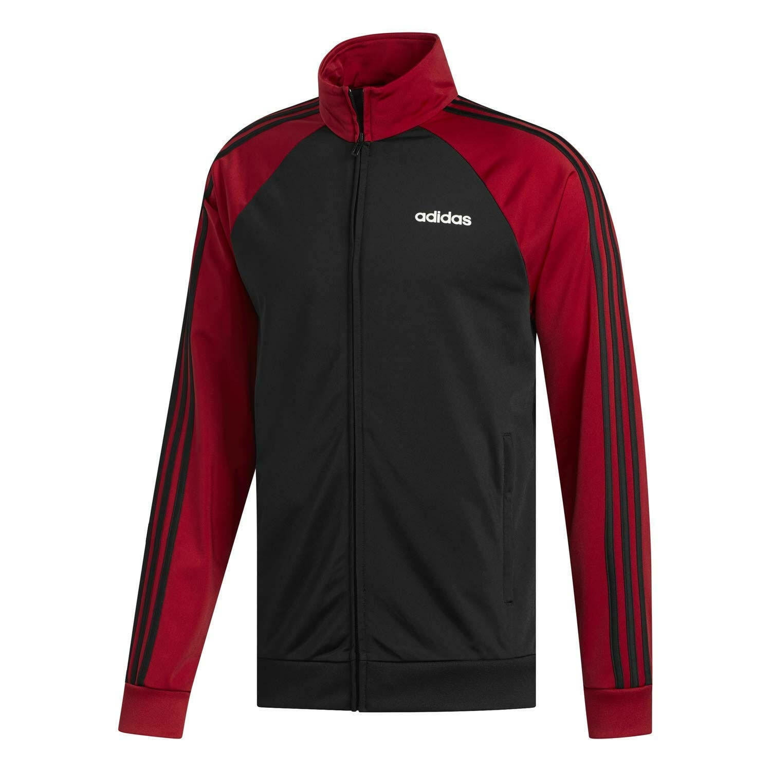 Listo Por Frotar Adidas Essentials Men's 3-Stripes Track Jacket Black/Red FI8176 -  Walmart.com