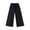 Black, variant on Charella Womens Casual Linen Pants Wide Leg Drawstring Elastic High Waist Cropped Trousers with Pockets (2XL, Black)