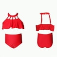 thumbnail image 5 of Gubotare Swim Suits for Little Girls Girls Swimsuit 2 Piece Bow Floral Strap Beach Swimwear Bikini Set Bathing Suits for Girls5T 6T (Red,5-6 Years), 5 of 9