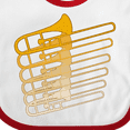 thumbnail image 4 of Inktastic Trombone Line Boys or Girls Baby Bib, 4 of 4