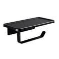 thumbnail image 1 of Shisuyan Multi Functional Roll Paper Rack Black Aluminum Alloy 1Pack 7.7X4.1X2In, 1 of 9