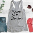 thumbnail image 2 of Tequila Lime Sunshine Tank Top, Ladies Racerback Tank Top, Tequila Tank Sunshine Beach Vacation Travel Tank, Heather Gray, X-Large, 2 of 3