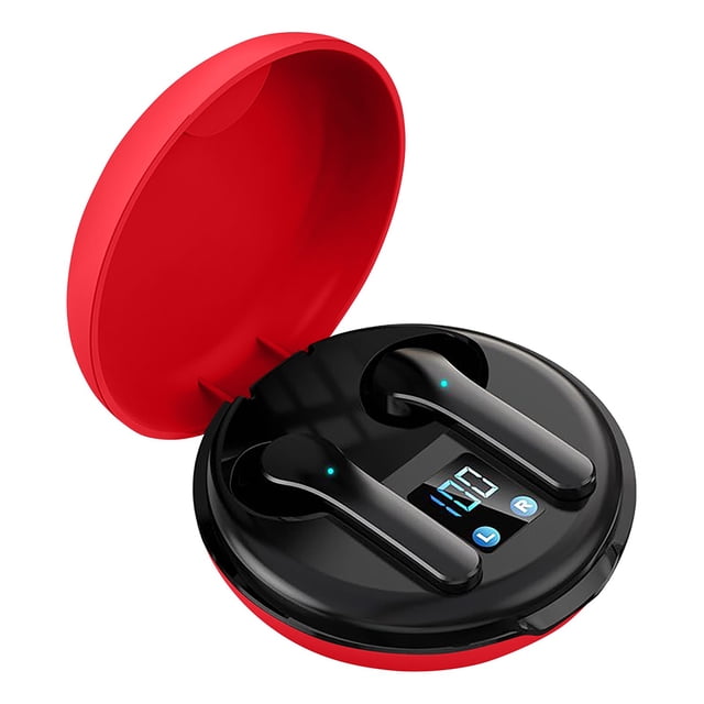 Reducción de ruido TWS GAMING AURÍFICO IPX5 A prueba de agua Correr Fitness Auriculares compatibles con Bluetooth con estuche de carga rojo kenally EL014537-03