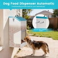 thumbnail image 4 of Automatic Dog Feeder Large Breed Outdoor & Indoor Galvanized Dog Food Dispenser 15lbs Wall Mountable Gravity Pet Food Station Auto Feeder Self Feeding with Clear Door for Puppy, Dog, Cat, 4 of 9