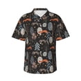thumbnail image 2 of Picia Fox In The Forest Gentle Cotton Regular Fit Short Sleeve Casual Hawaiian Shirt for Men-XX-Large, 2 of 8