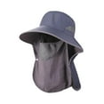 thumbnail image 3 of Sombrero de pescador con solapa para el cuello y cubrebocas para verano, jardín y ciclismo. Marina de guerra, 3 of 7