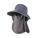 thumbnail image 3 of Sombrero de pescador con solapa para el cuello y cubrebocas para verano, jardín y ciclismo. Marina de guerra, 3 of 7