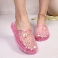 thumbnail image 6 of Clear Jelly Shoes for Women Slip on Jelly Mesh Slides Comfortable Closed Toe Flats Sandals Summer Beach Slippers., 6 of 8
