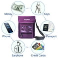 thumbnail image 3 of Egoelife Passport Holder Waterproof RFID Blocking Nylon Neck Pouch with Vaccine Card Slot Men Women - Purple, 3 of 6