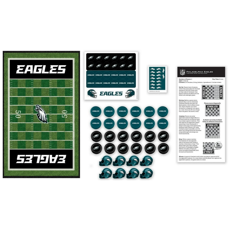 MasterPieces NFL Philadelphia Eagles Checkers Game for Kids