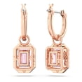 thumbnail image 4 of Pendientes Swarovski Una Drop Octagon con cristal rosa y oro rosa, 4 of 6