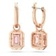 thumbnail image 4 of Pendientes Swarovski Una Drop Octagon con cristal rosa y oro rosa, 4 of 6