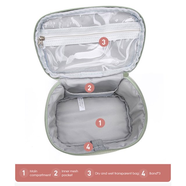 Bolsa de cosméticos Oxford de gran capacidad para mujer bolsa de lavado portátil para suministros de viaje Sywqhk Cuidado Belleza
