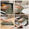 thumbnail image 5 of 6 Pcs Funny Kitchen Towels,Green Christmas Gingerbread and Tree Pattern Microfiber Dish Towels,Kitchen Tea Towels,Kitchen Towel Set (18" X 26"), 5 of 7
