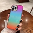 thumbnail image 2 of Compatible with iPhone 12/12 Pro Case for Women Girls,Luxury Shiny Fashion Gradient Glitter Bling Cute Clear Acrylic Plate Shockproof Case for iPhone 12/12 Pro(Gradient Rainbow), 2 of 14