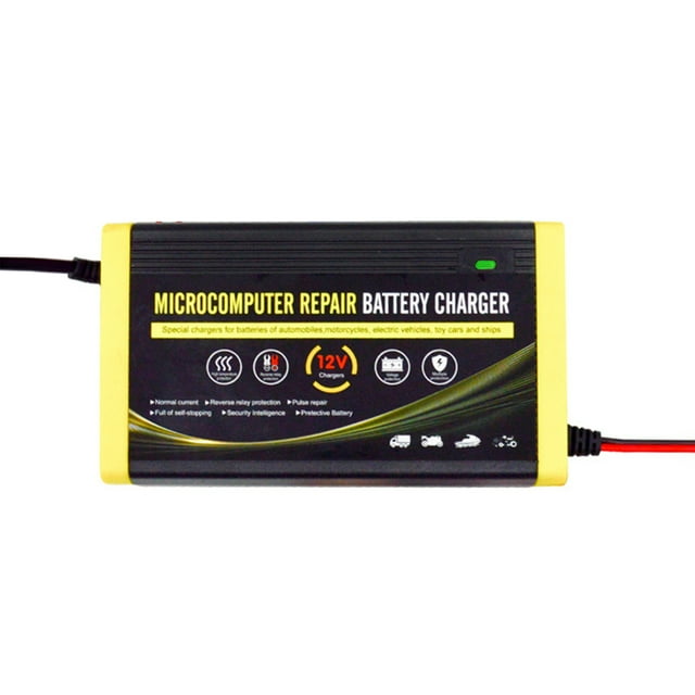 Cargador de Batería del Automóvil, 12v 6a Cargador de reparación Inteligente Para Motocicletas, Automóviles, SUV, Baterías Secas, Baterías de Agua, Baterías Ácidas de Plomo