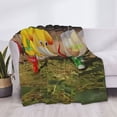 thumbnail image 6 of Lsque Pikmin Print Flannel Throw Blanket, Ultra-soft Blanket for Bed, Couch, Car, Hypoallergenic Anti-pilling blanket-50"x40", 6 of 8
