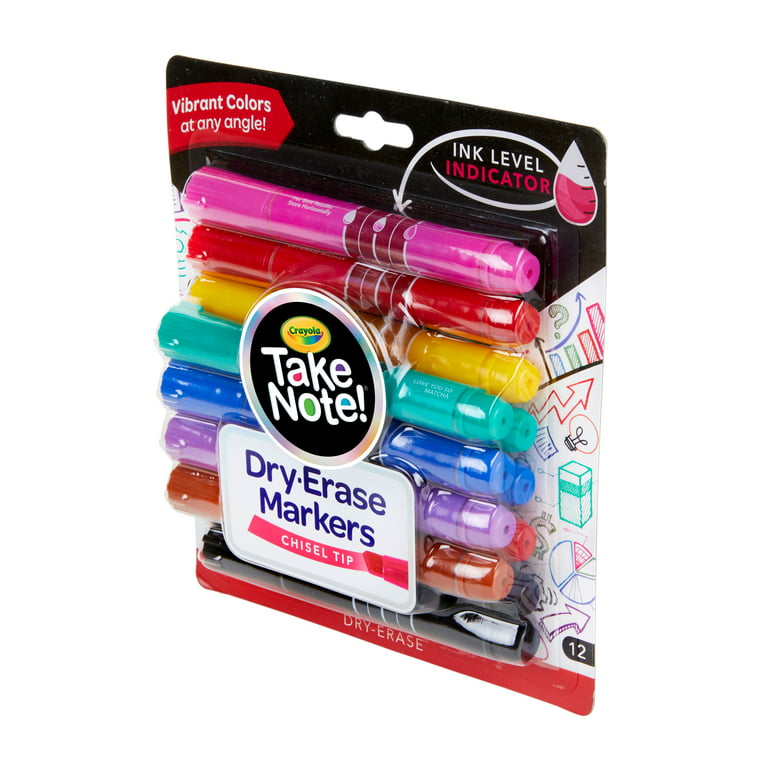Crayola Washable Dry Erase Markers - Chisel Tip