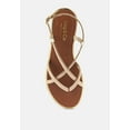 thumbnail image 6 of PHEOBE Strappy Beige Flat Sandals, 6 of 8