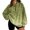 Army Green, variant on Leopard Print Sweatshirt with Ombre Gradient and Half Zip Stand Collar, loose long sleeve pullover for women for fall spring shopping casual hangouts daily outings Yellow S