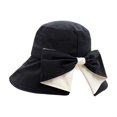 thumbnail image 4 of Womens Wide Brim Sun Hat with Elegant Bowknot Lightweight Beach Cap Foldable Summer Travel Accessory, 4 of 4