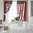 thumbnail image 5 of God Bless America Blackout Curtains for Bedroom, Gnomes Red Blue Stripes Stars Country Thermal Insulated Kitchen Drapes with Grommets, Light Blocking Window Treatment, 2 Panels 27.5" x 39", 5 of 7