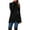 Black, variant on Women's Winter High Neck Jacket Casual Long Coat with Asymmetrical Hem Slim Fit Outwear