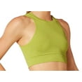 thumbnail image 2 of Riley 7 Seamless Crop Tank Tops for Women Seamless High Neck Racerback Top, Deep Lime Medium, 2 of 4