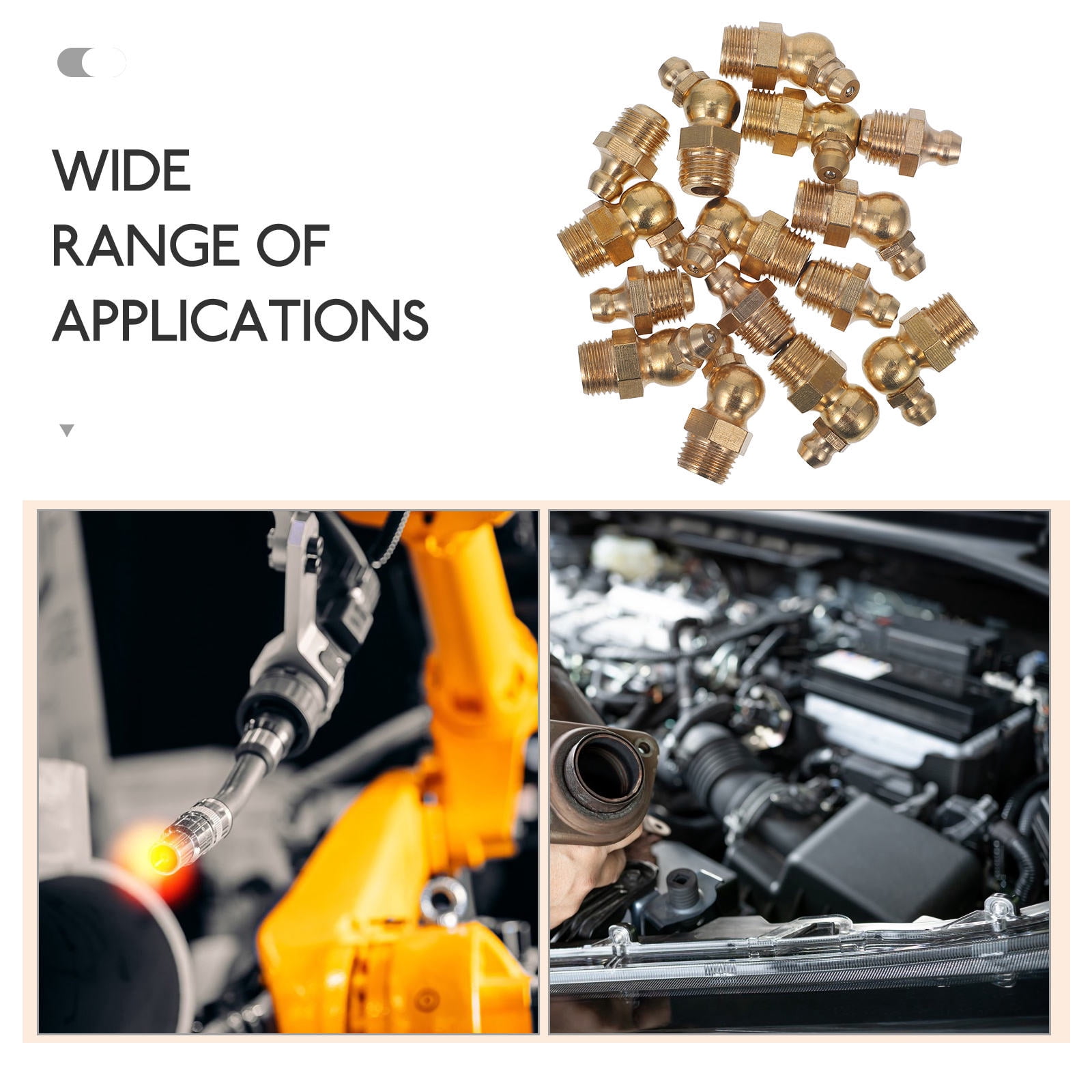 SEWCHICS Brass Grease Fitting Assortment 60Pieces for Mechanics Practical Design