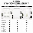 thumbnail image 5 of ShadesU Cordless Zebra Blinds Roller Shades, White, 74" W x 72" H, Cordless Safety Design,Free Stop Zebra Shades, Light Filtering, Privacy, Modern Style, Window Treatment,Aluminium Headrail, 5 of 10