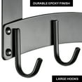 thumbnail image 2 of LYNK PROFESSIONAL® HOME™ Over Door Hooks Rack - 6 Hook Over Door Hanger - Over Door Towel Rack - Hanging Towels or Clothes - For Bathroom, Bedroom or Laundry Room – Lifetime Ltd. Warranty - Black, 2 of 7