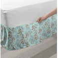 thumbnail image 2 of Garden Bed Skirt, Flower Blossom with Pastel Colored Background Hand Sketch Wedding Romantic, Elastic Bedskirt Dust Ruffle Wrap Around for Bedding Decor, 4 Sizes, Pale Blue Grey White, by Ambesonne, 2 of 2