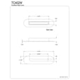 thumbnail image 2 of Kingston Brass TC402W Made To Match Bathtub Overflow Hole Cover, Matte White, 2 of 2