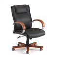 thumbnail image 1 of Scranton & Co Mid-Back Executive Leather Office Chair in Cherry, 1 of 1