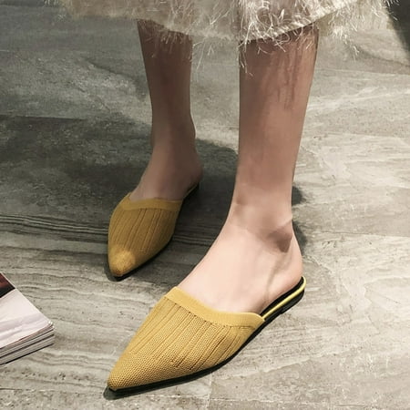 

Cathalem Bunny Slippers Women Size 12 Toe Beach Flat Ponited Breathable Comfortable Shoes Slippers Plush Slippers for Women Yellow 8.5