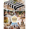 thumbnail image 5 of Simple Black White Stripes Table Cloth, Modern Stripes Waterproof Tablecloth for Rectangle Tables, Reusable Washable Fabric Table Cover for Restaurant Kitchen Dining Tables 54"x108", 5 of 6