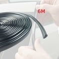 thumbnail image 3 of 6M Black U-Shape Car Door Moulding Rubber Strip Trim Guard Edge Protector Cover, 3 of 8