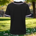 thumbnail image 6 of Hurxie Plain Blank Baseball Jerseys for Men Women Adult Hip Hop Hipster Button Down Shirts Sports Uniforms Outfits Black,L, 6 of 6