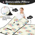 thumbnail image 3 of Pioneer Flower Floral Print Pattern Toddler Nap Mat for Teens Preschool Daycare, Teens Sleeping Mat Bag, Toddler Sleeping Bag with Pillow, 3 of 6