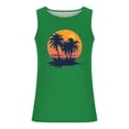 thumbnail image 4 of BiZtdJrK Men's Hawaiian Vacation Tank Tops 2025 Summer Sleeveless Loose Breathable Shirts Comfy Cotton Workout Running Tees Green XXXXL Ofertas Relampago de Hoy, 4 of 6