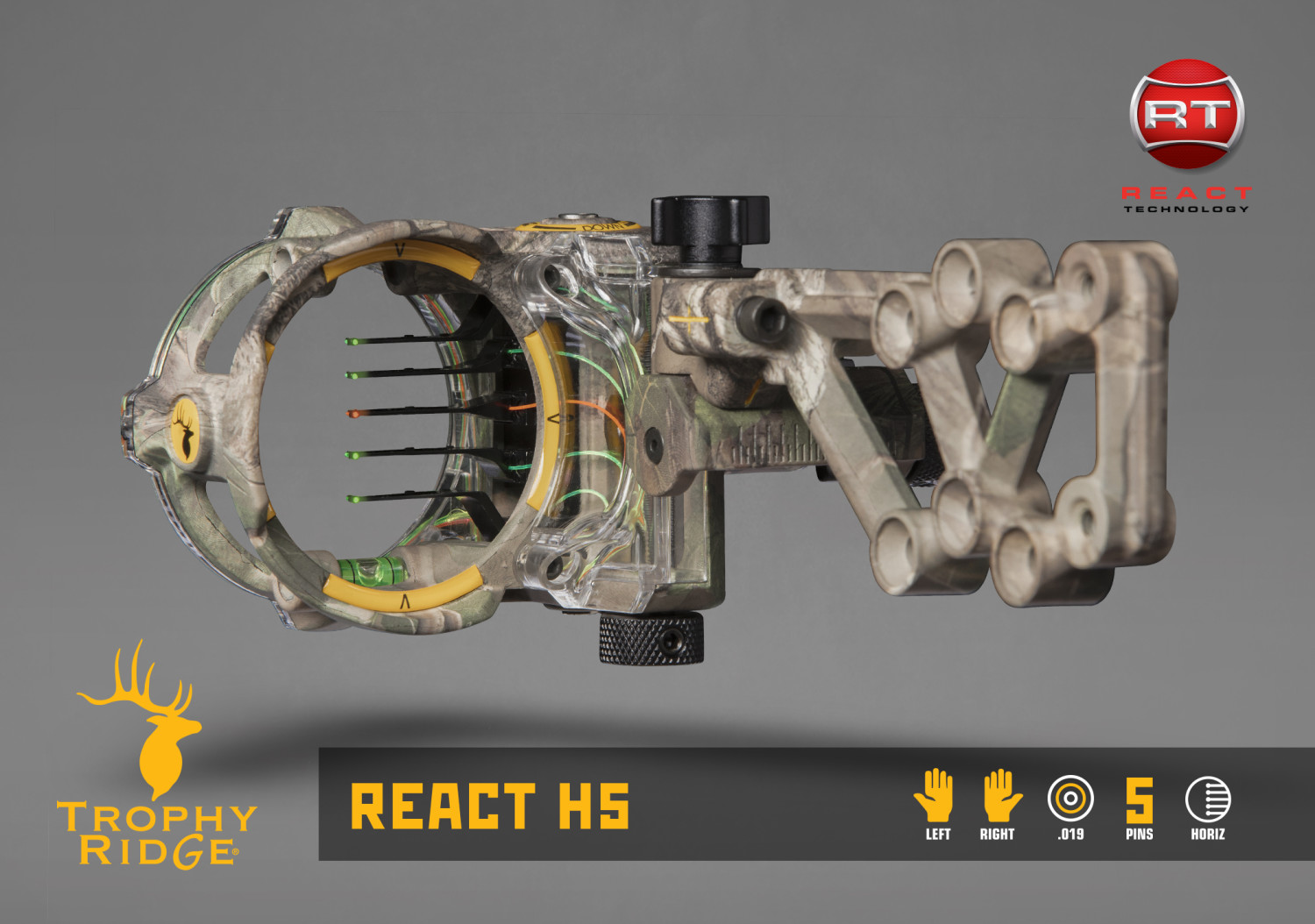 Trophy Ridge React® H5™ Sight – Right Hand – Realtree Edge